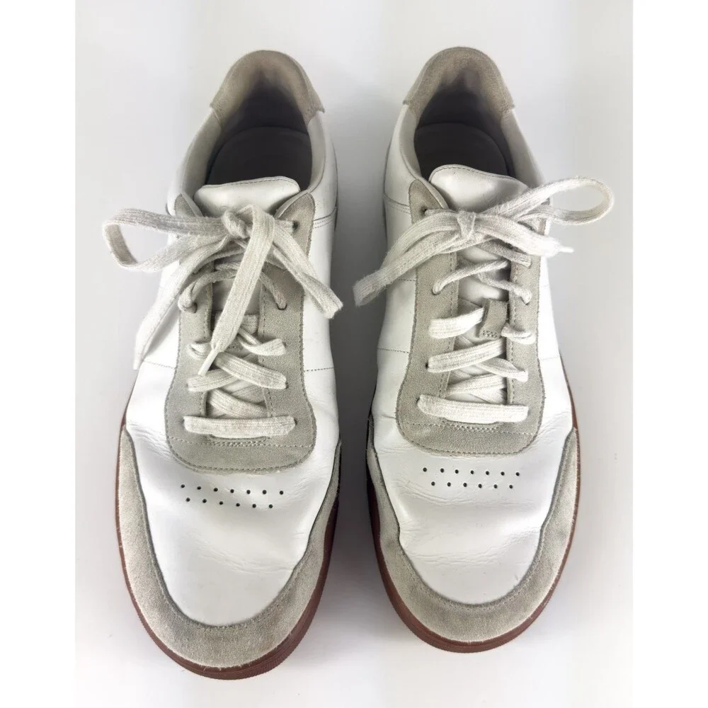 Vince Noel White Men's Lace-up Low Top Leather Sneakers US 11.5